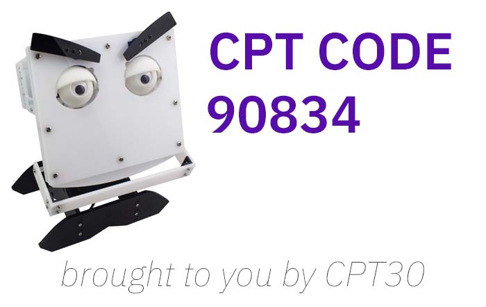 CPT30 explains CPT code 90834