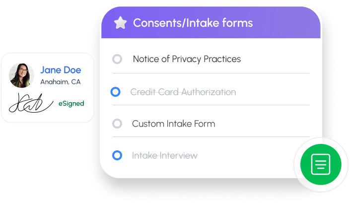 intake form widget