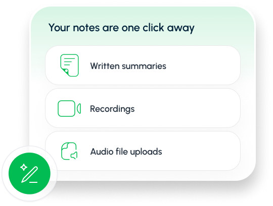 AI page Notes One Click Away